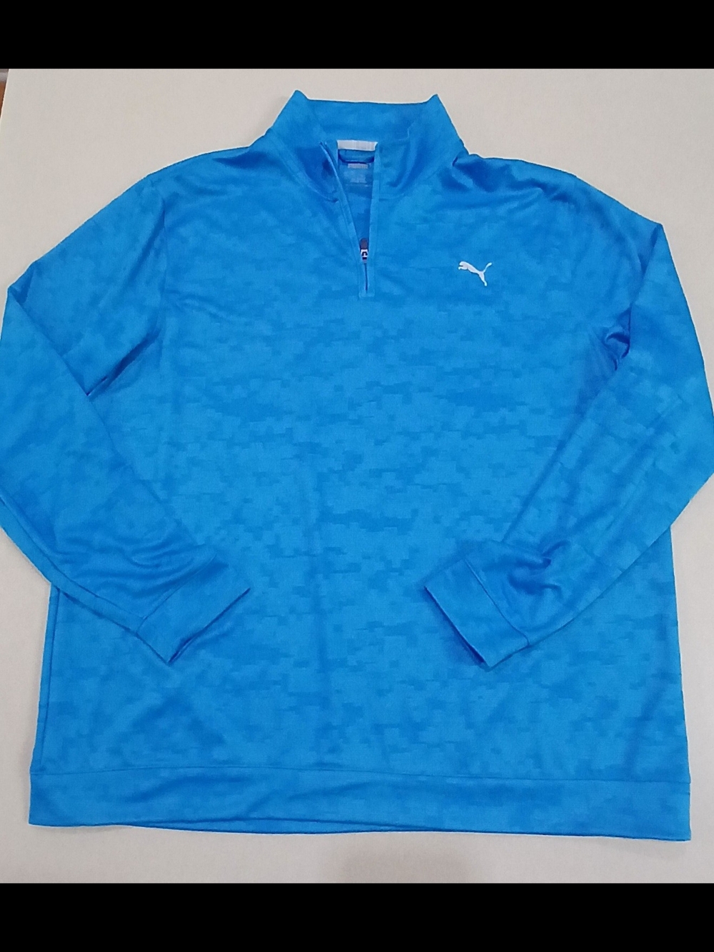 Puma Men’s Bright Blue Quarter-Zip Shirt Jacket Xxl
